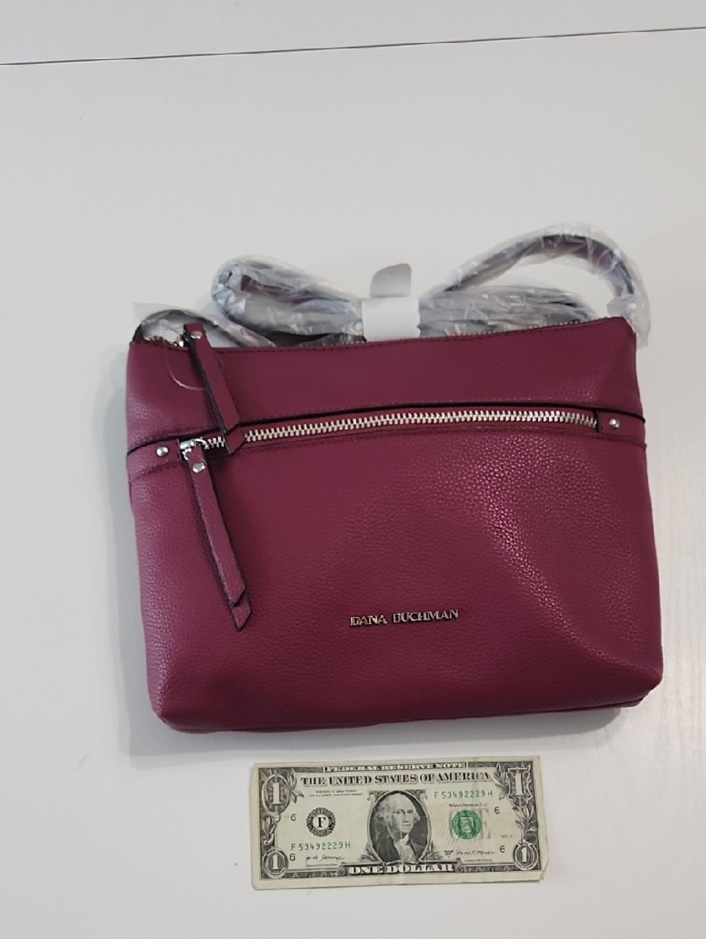 Dana Buchman Crossbody Bag in Deep Berry